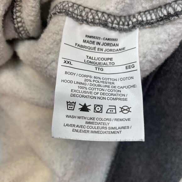 Nike Tall Gray Pullover Hoodie Sweatshirt Athleisure Activewear Men's Size XXL - Picture 10 of 14